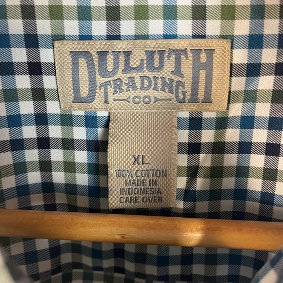 Duluth Trading Co Mens Long Sleeve 100% Cotton Plaid Button Down Shirt XL - Picture 6 of 8